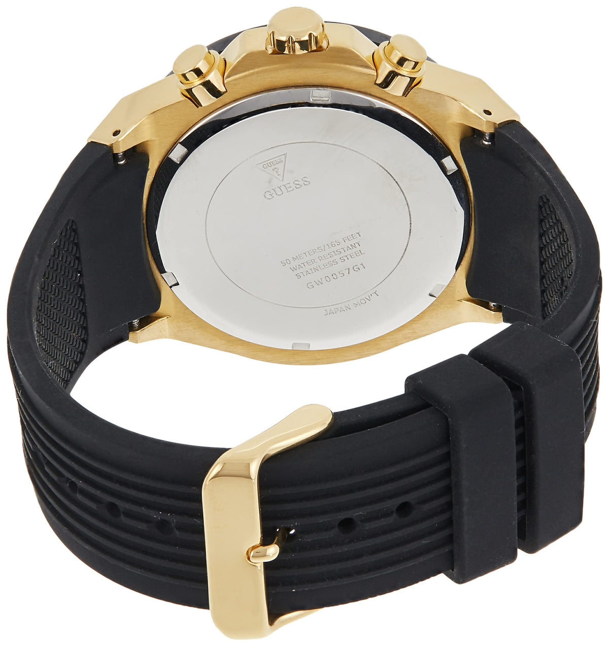 Shop Authentic Guess Poseidon Chronograph Black Dial Black Rubber Strap Watch for Men - GW0057G1 - Luxxuri