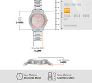  Shop Authentic Michael Kors Tibby Multifunction Crystals Pink Dial Silver Steel Strap Watch for Women - MK4686 - Luxxuri