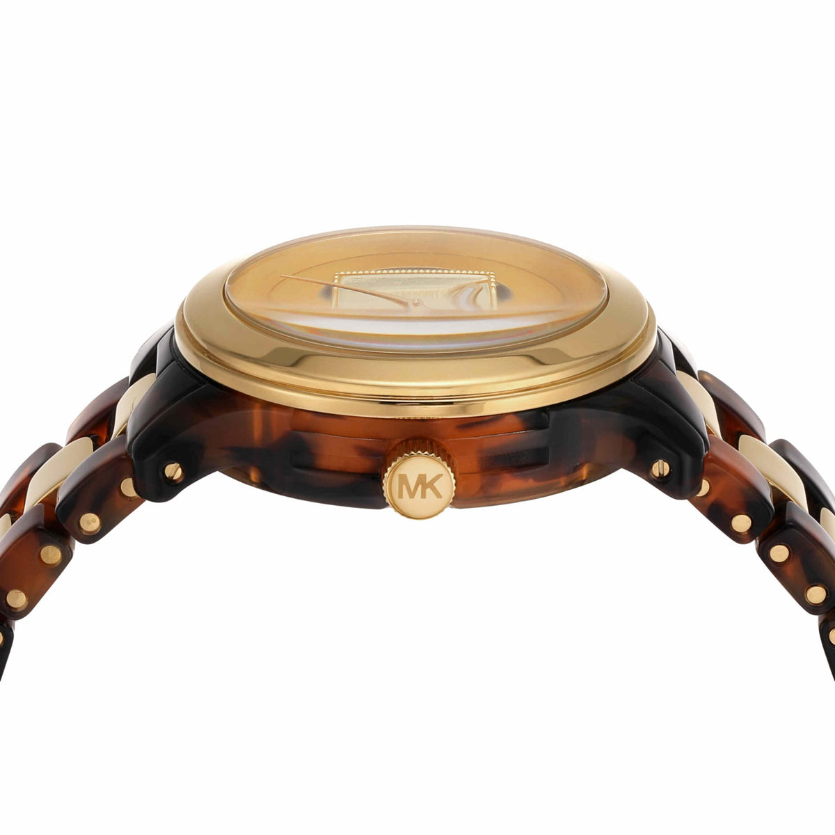  Shop Authentic Michael Kors Runway Three-Hand Brown Dial Two Tone Steel Strap Watch for Women - MK7354 - Luxxuri