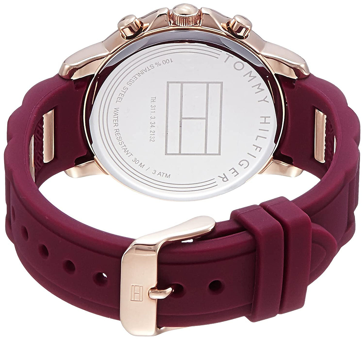  Shop Authentic Tommy Hilfiger Claudia Red Dial Two Tone Steel Strap Watch for Women - 1781744 - Luxxuri