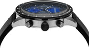  Shop Authentic Emporio Armani Mario Chronograph Blue Dial Black Leather Strap Watch For Men - AR11522 - Luxxuri