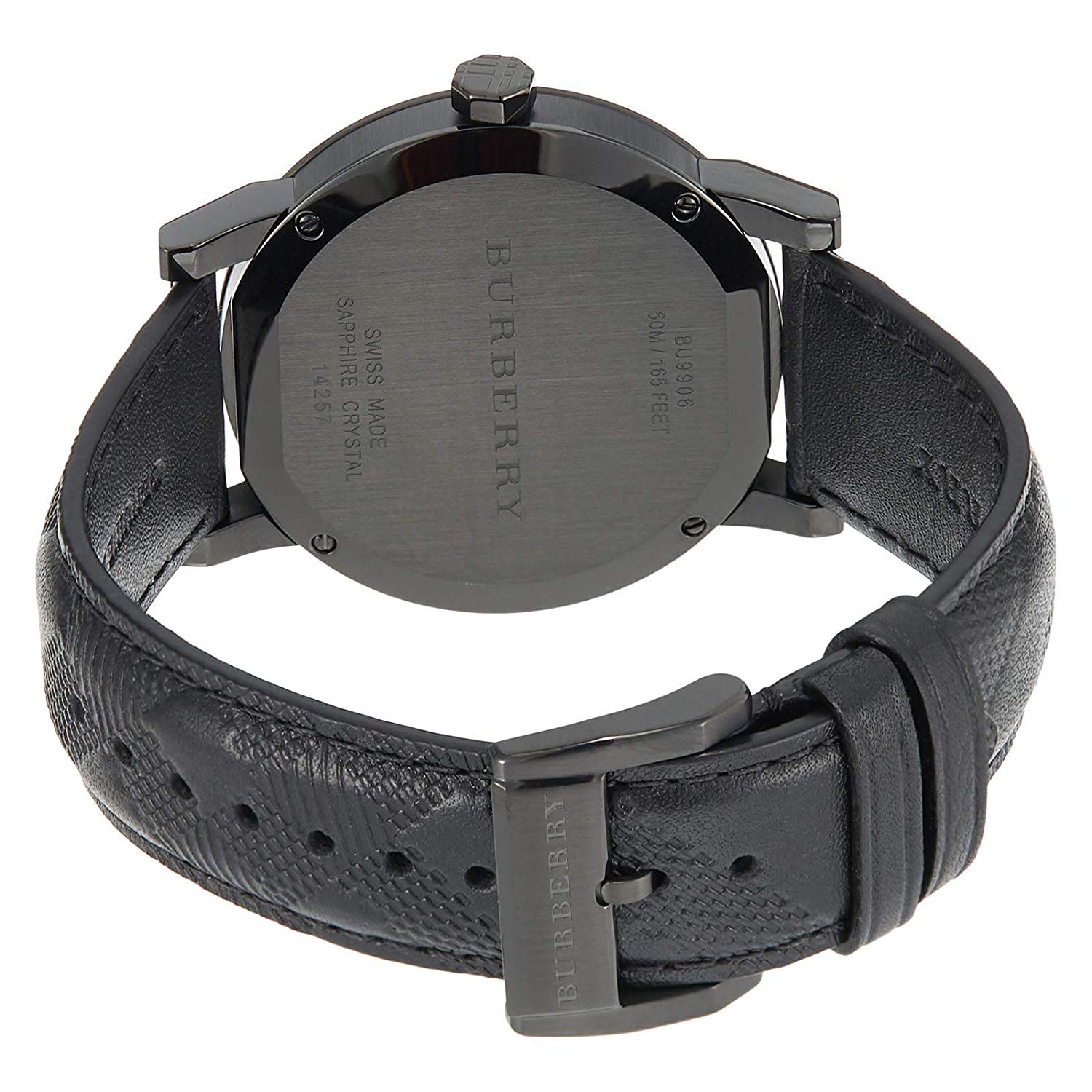  Shop Authentic Burberry The City Black Dial Black Leather Strap Watch for Men - BU9906 - Luxxuri