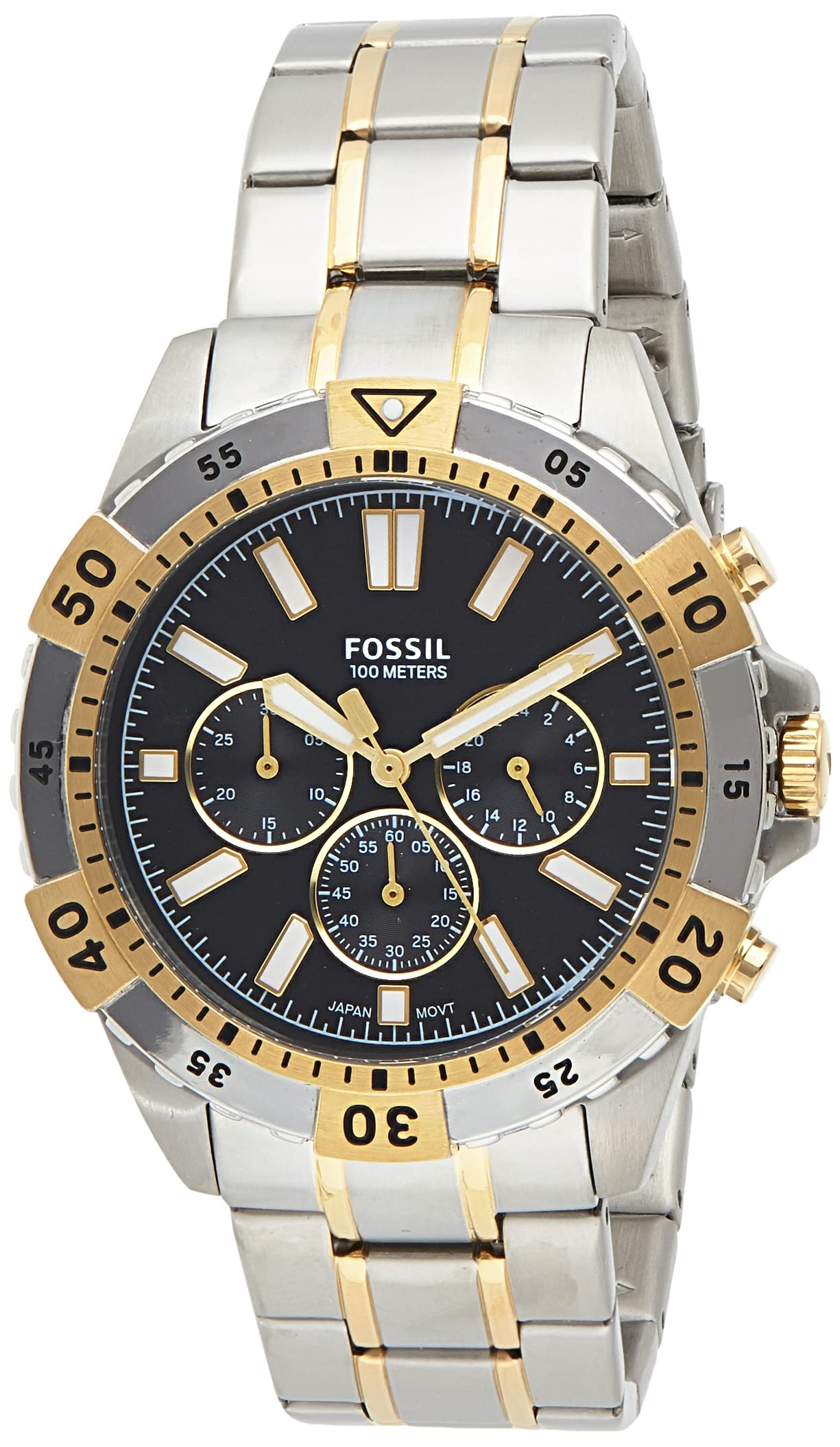  Shop Authentic Fossil Garrett Chronograph Green Dial Two Tone Steel Strap Watch for Men - FS5622 - Luxxuri