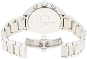  Shop Authentic Calvin Klein Masculine Chronograph White Dial Silver Steel Strap Watch for Men - K2H27126 - Luxxuri