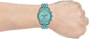  Shop Authentic Michael Kors Lexington Chronograph Turquoise Dial Turquoise Steel Strap Watch For Men - MK8793 - Luxxuri