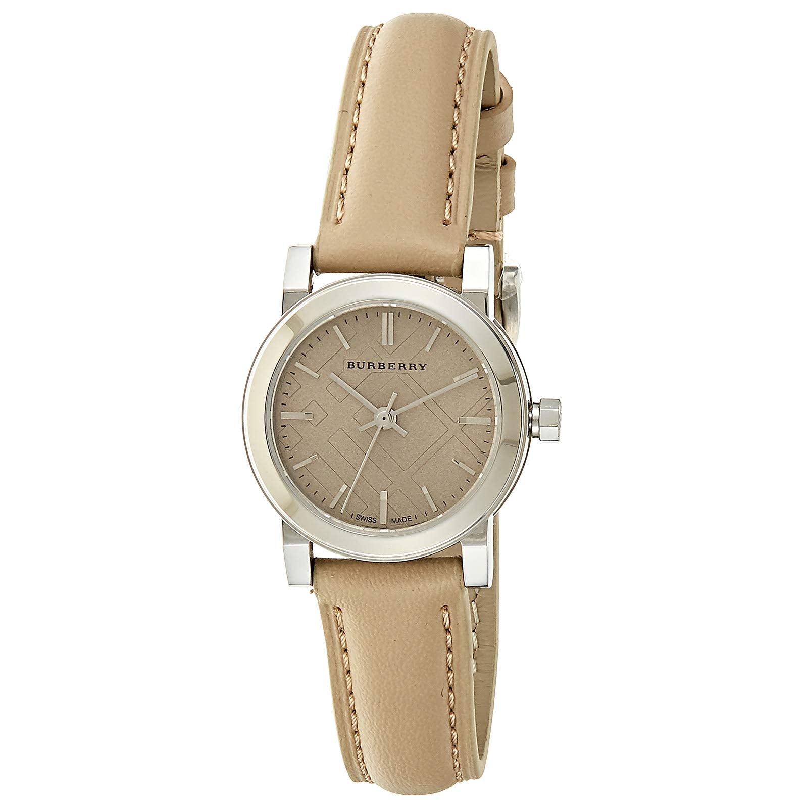  Shop Authentic Burberry The City Beige Dial Beige Leather Strap Watch for Women - BU9207 - Luxxuri
