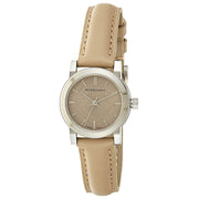  Shop Authentic Burberry The City Beige Dial Beige Leather Strap Watch for Women - BU9207 - Luxxuri
