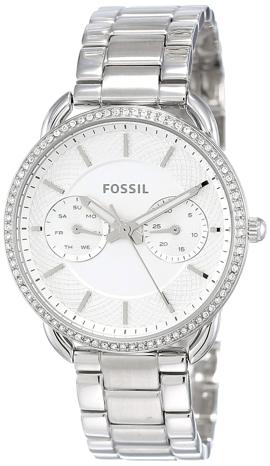  Shop Authentic Fossil Tailor White Dial Silver Steel Strap Watch for Women - ES4262 - Luxxuri