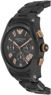  Shop Authentic Emporio Armani Valente Ceramica Chronograph Black Dial Black Steel Strap Watch For Men - AR1410 - Luxxuri