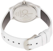  Shop Authentic Calvin Klein Skirt White Dial White Leather Strap Watch for Women - K2U231K6 - Luxxuri