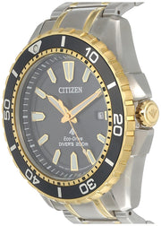  Shop Authentic Citizen Eco Drive Promaster Diver Black Dial Two Tone Steel Strap Watch For Men - BN0194-57E - Luxxuri