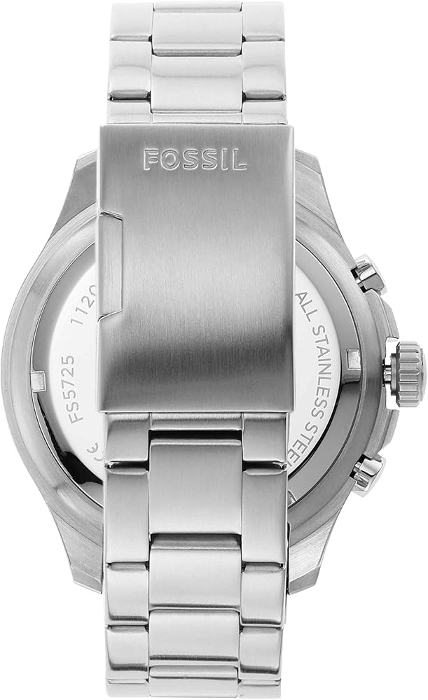  Shop Authentic Fossil FB-03 Chronograph Black Dial Silver Steel Strap Watch for Men - FS5725 - Luxxuri