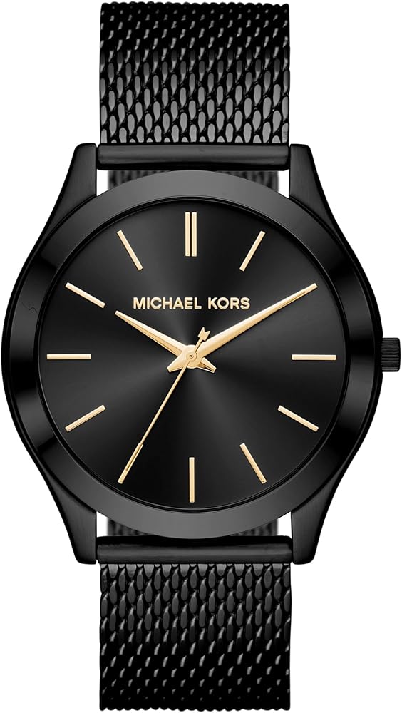  Shop Authentic Michael Kors Slim Runway Black Dial Black Mesh Strap Watch for Women - MK8607 - Luxxuri