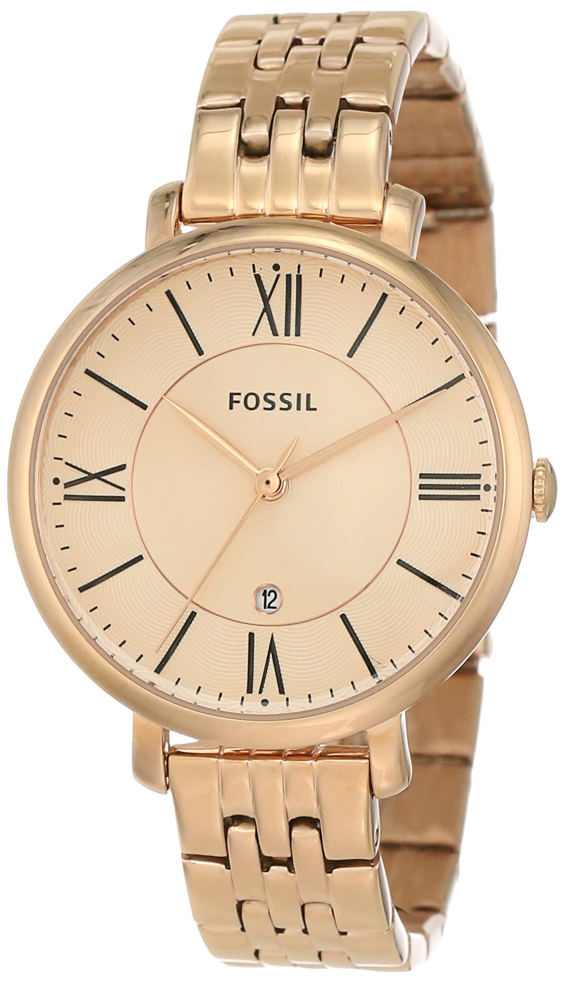  Shop Authentic Fossil Jacqueline Rose Gold Dial Rose Gold Steel Strap Watch for Women - ES3435 - Luxxuri