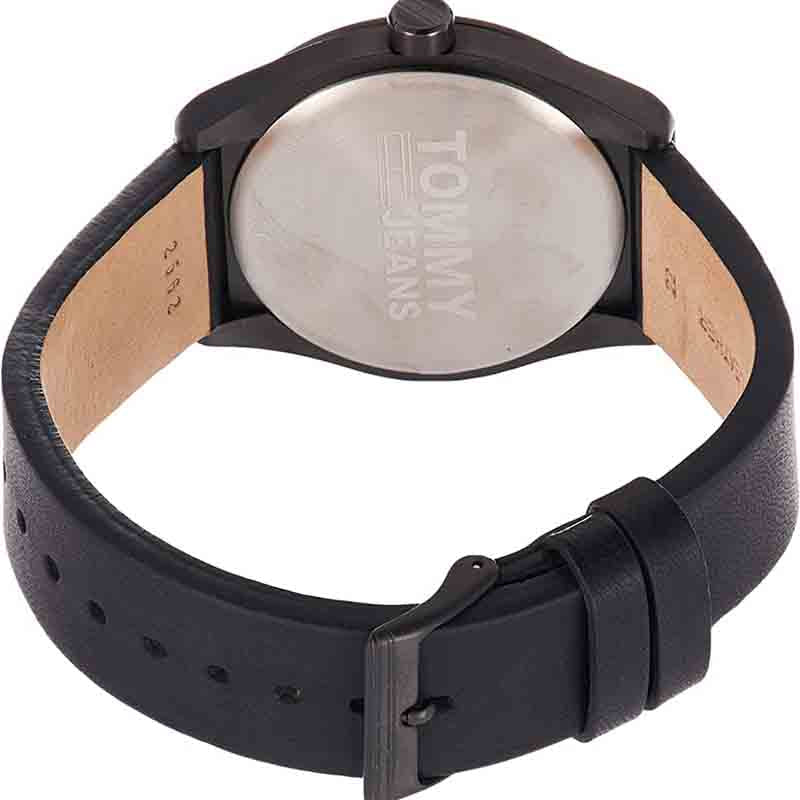  Shop Authentic Tommy Hilfiger Monogram Pop Quartz Black Dial Black Leather Strap Watch For Men - 1791773 - Luxxuri