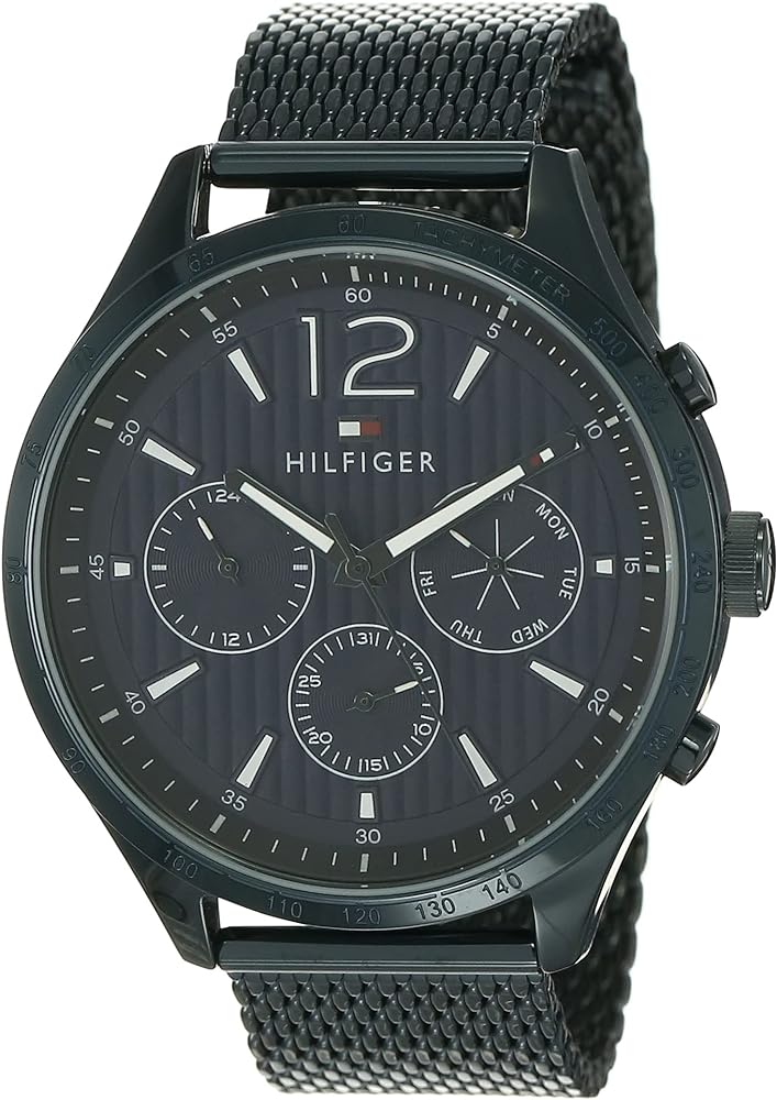  Shop Authentic Tommy Hilfiger Gavin Chronograph Blue Dial Blue Mesh Bracelet Watch for Men - 1791471 - Luxxuri