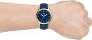  Shop Authentic Fossil The Minimalist 3H Analog Blue Dial Blue Leather Strap Watch for Men - FS5789 - Luxxuri