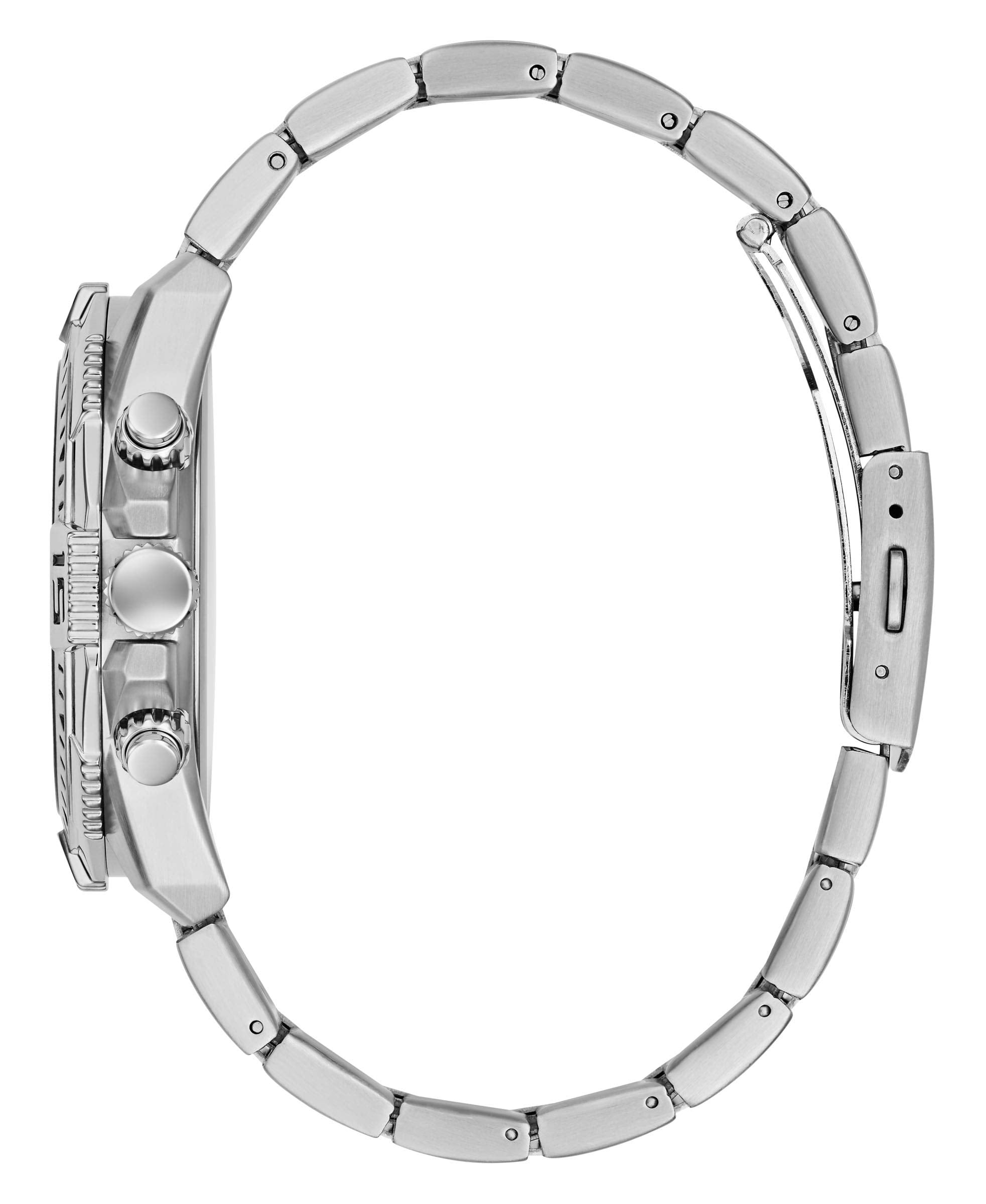  Shop Authentic Guess Commander Chronograph Black Dial Silver Steel Strap Watch for Men - GW0056G1 - Luxxuri