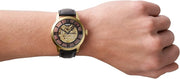  Shop Authentic Fossil Townsman Automatic Skeleton Black Dial Black Leather Strap Watch for Men - ME3210 - Luxxuri