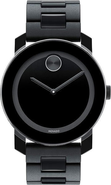  Shop Authentic Movado Bold Black Dial Black Steel Strap Watch For Men - 3600047 - Luxxuri