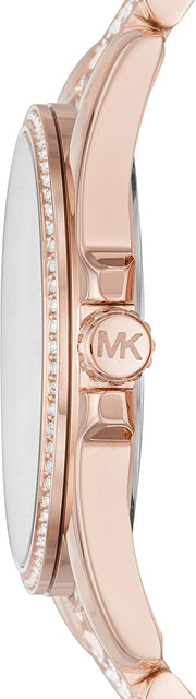  Shop Authentic Michael Kors Runway Mother of Pearl Dial Rose Gold Steel Strap Watch For Women - MK6856 - Luxxuri