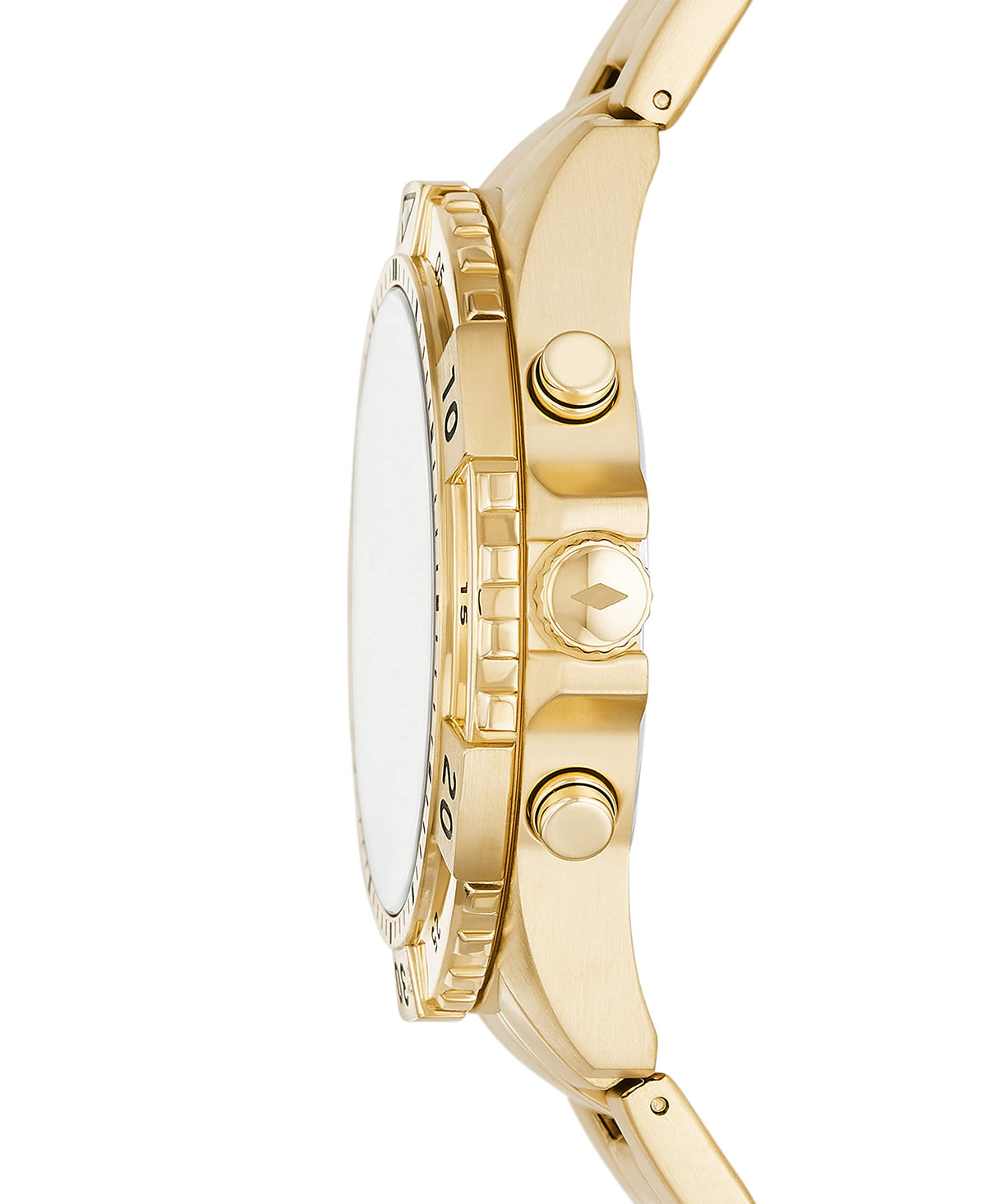  Shop Authentic Fossil Garrett Chronograph Gold Dial Gold Steel Strap Watch for Men - FS5772 - Luxxuri