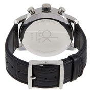  Shop Authentic Calvin Klein City Chronograph Black Dial Black Leather Strap Watch for Men - K2G271CX - Luxxuri