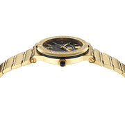  Shop Authentic Versace Greca Moonphase Quartz Black Dial Gold Steel Strap Watch for Men - VE7G00323 - Luxxuri