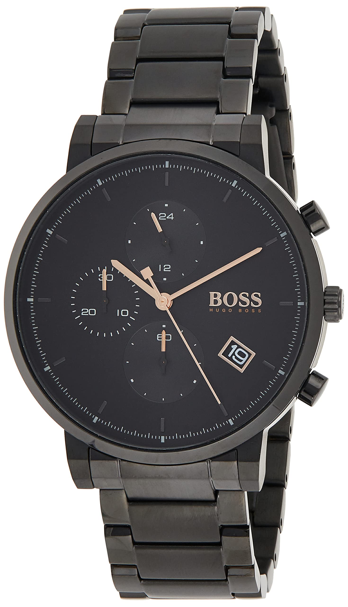  Shop Authentic Hugo Boss Integrity Black Dial Black Steel Strap Watch for Men - 1513780 - Luxxuri