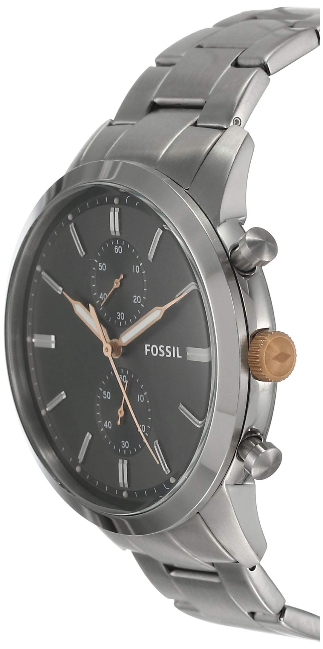  Shop Authentic Fossil Townsman Chronograph Grey Dial Silver Steel Strap Watch for Men - FS5407 - Luxxuri