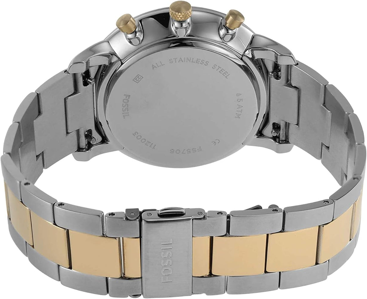  Shop Authentic Fossil Neutra Chronograph Blue Dial Two Tone Steel Strap Watch for Men - FS5706 - Luxxuri