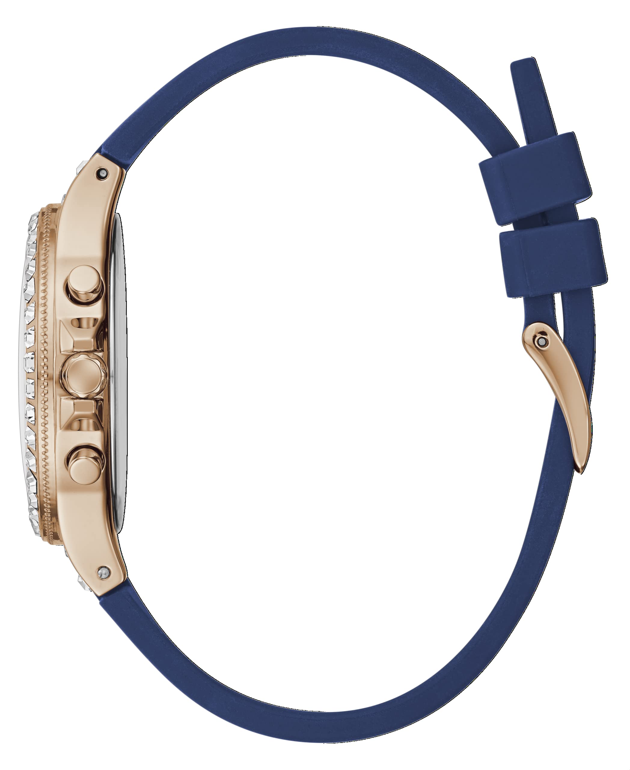  Shop Authentic Guess Moonlight Diamonds White Dial Blue Rubber Strap Watch for Women - GW0257L3 - Luxxuri