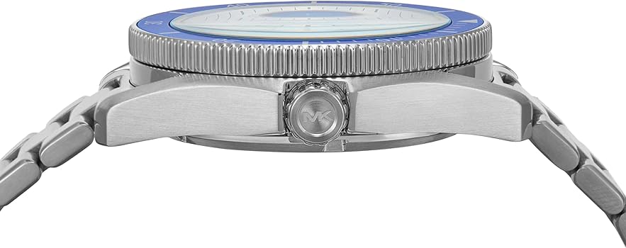 Shop Authentic Michael Kors Maritime Three-Hand Blue Dial Silver Steel Strap Watch for Men - MK9160 - Luxxuri