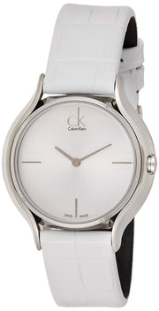  Shop Authentic Calvin Klein Skirt White Dial White Leather Strap Watch for Women - K2U231K6 - Luxxuri