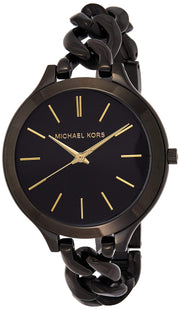  Shop Authentic Michael Kors Slim Runway Black Dial Black Steel Strap Watch for Women - MK3317 - Luxxuri
