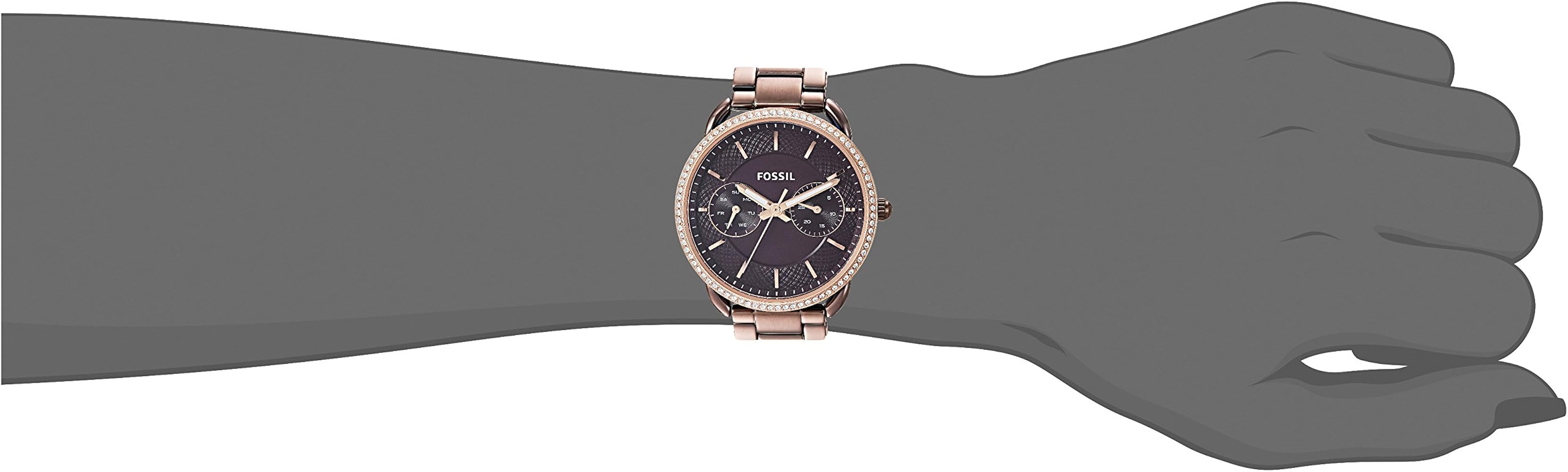  Shop Authentic Fossil Tailor Analog Brown Dial Brown Steel Strap Watch for Women - ES4258 - Luxxuri