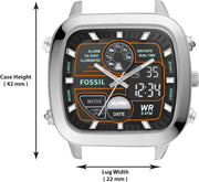  Shop Authentic Fossil Retro Analog-Digital Black Dial Silver Steel Strap Watch for Men - FS5890 - Luxxuri