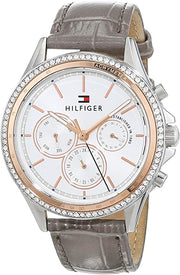  Shop Authentic Tommy Hilfiger Ari Diamonds White Dial Grey Leather Strap Watch for Women - 1781980 - Luxxuri