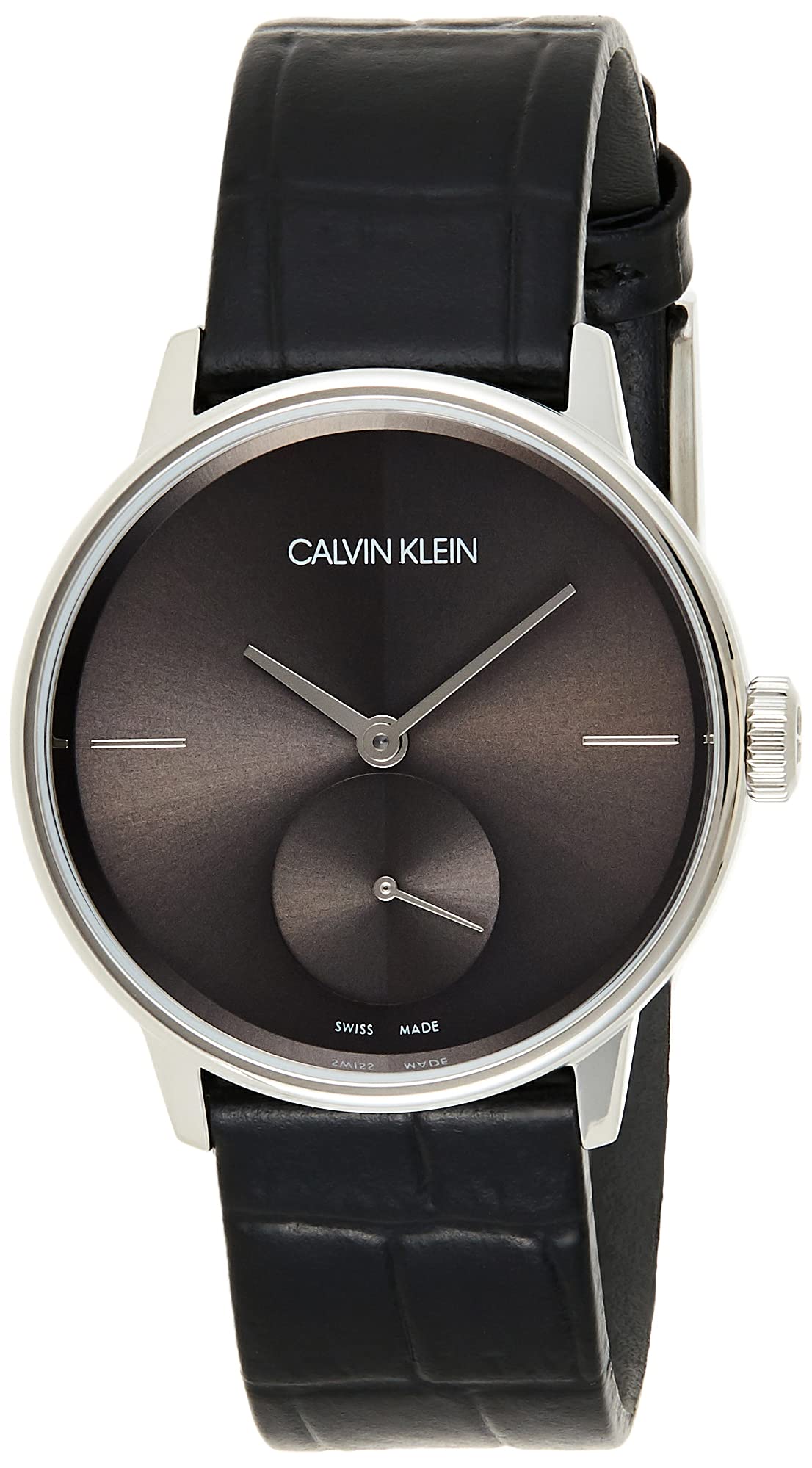  Shop Authentic Calvin Klein Accent Black Dial Black Leather Strap Watch for Women - K2Y231C3 - Luxxuri