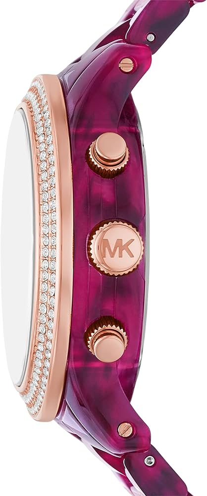  Shop Authentic Michael Kors Runway Chronograph Red Dial Red Steel Strap Watch for Women - MK7425 - Luxxuri