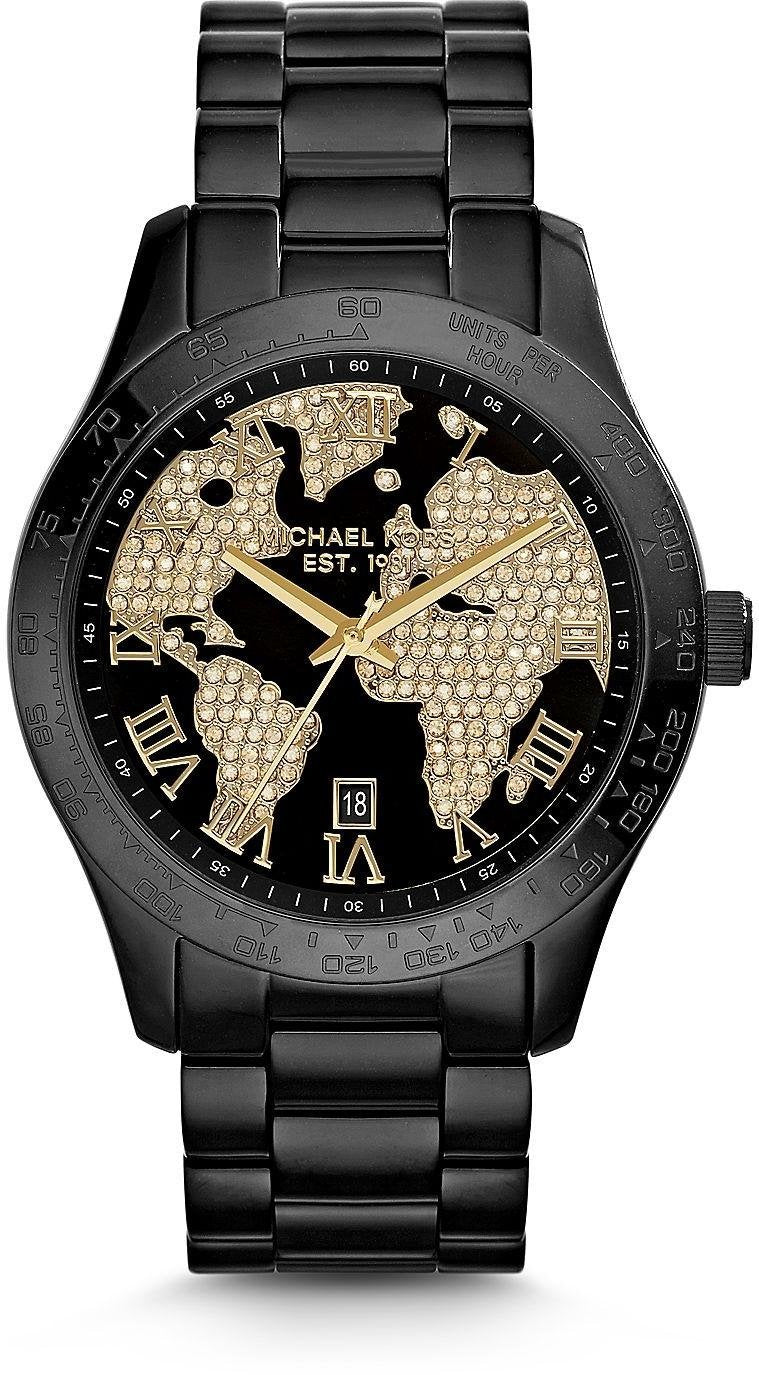  Shop Authentic Michael Kors Layton Pave Black Dial Black Steel Strap Watch for Women - MK6091 - Luxxuri