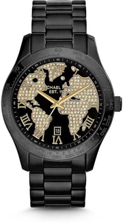  Shop Authentic Michael Kors Layton Pave Black Dial Black Steel Strap Watch for Women - MK6091 - Luxxuri