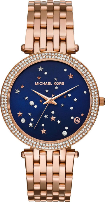  Shop Authentic Michael Kors Darci Blue Dial Rose Gold Steel Strap Watch for Women - MK3728 - Luxxuri