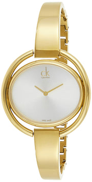  Shop Authentic Calvin Klein Impetuous White Dial Gold Steel Strap Watch for Women - K4F2N516 - Luxxuri