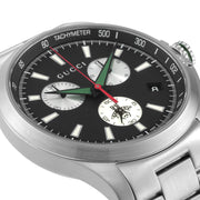  Shop Authentic Gucci G-Timeless Chronograph Black Dial Silver Steel Strap Watch For Men - YA126267 - Luxxuri
