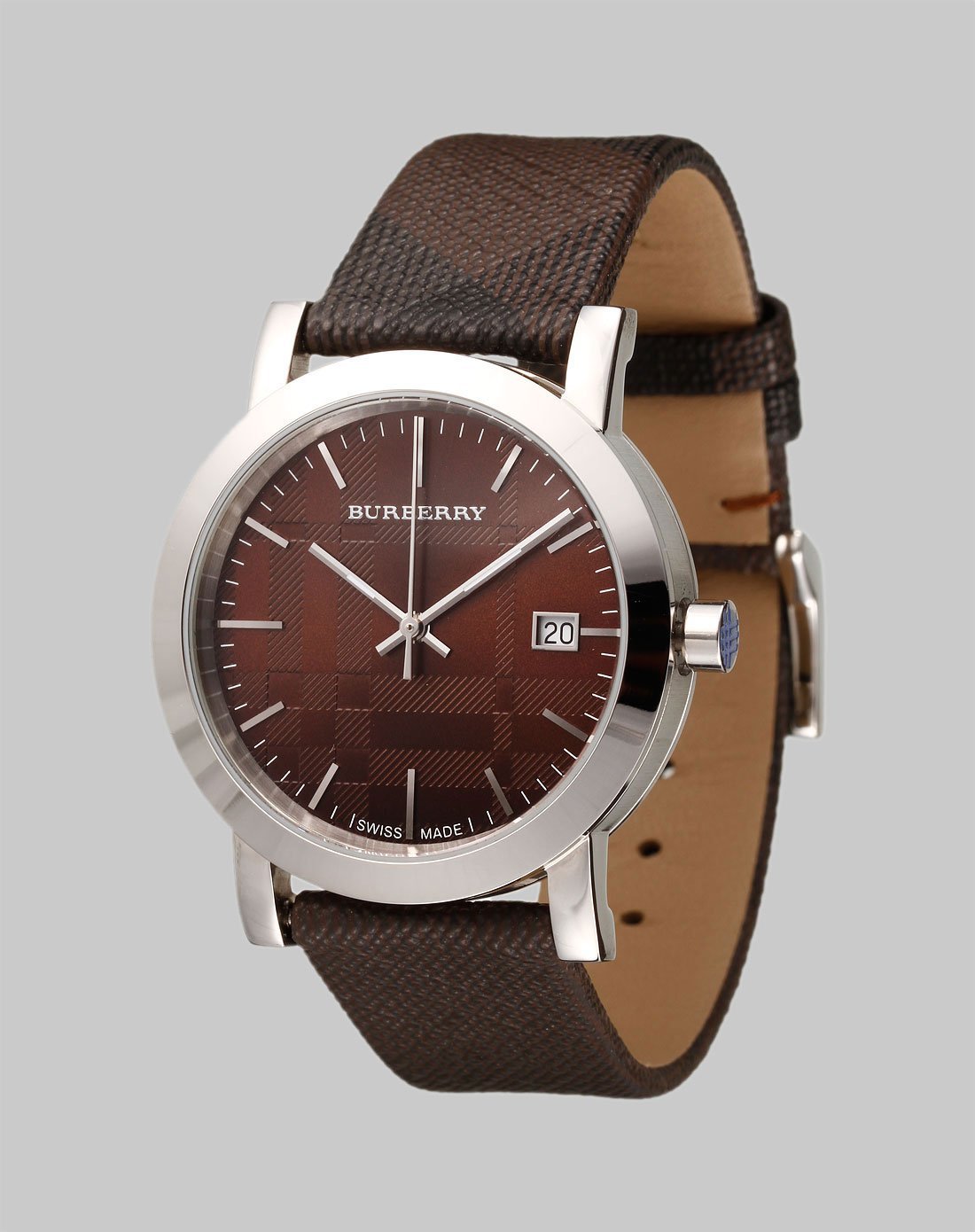  Shop Authentic Burberry Smoked Brown Dial Brown Leather Strap Watch for Women - BU1775 - Luxxuri
