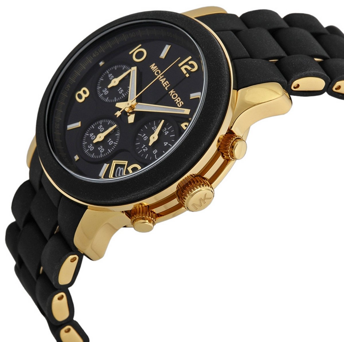  Shop Authentic Michael Kors Runway Black Dial Black Silicone Strap Watch for Women - MK5191 - Luxxuri