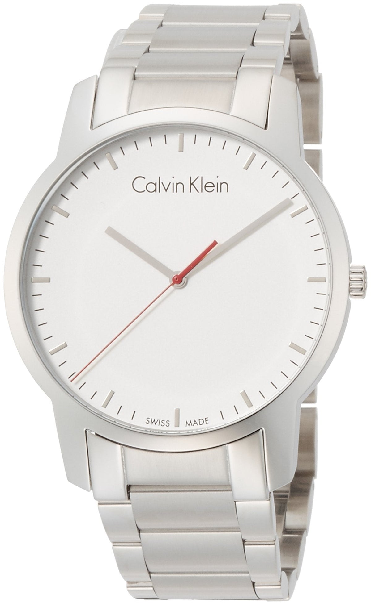  Shop Authentic Calvin Klein City Quartz White Dial Silver Steel Strap Watch for Men - K2G2G1Z6 - Luxxuri