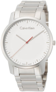  Shop Authentic Calvin Klein City Quartz White Dial Silver Steel Strap Watch for Men - K2G2G1Z6 - Luxxuri