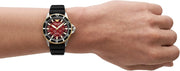  Shop Authentic Emporio Armani Meccanico Automatic Red Dial Black Silicon Strap Watch For Men - AR60070 - Luxxuri